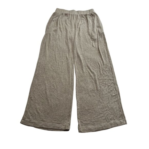 LESJOUR! Wide Leg Henley Pants in Cream - Picture 1 of 4